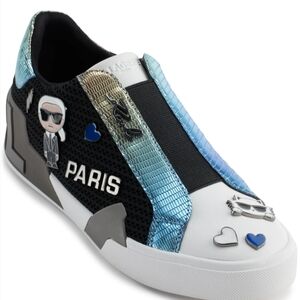 NWT Karl Lagerfeld Trendy Sneakers with Eclectic Style, Size 9.5